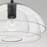 Lampa wisząca / półplafon Lotus - 1 źródło światła - Czarny