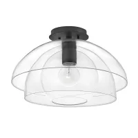 Lampa wisząca / półplafon Lotus - 1 źródło światła - Czarny