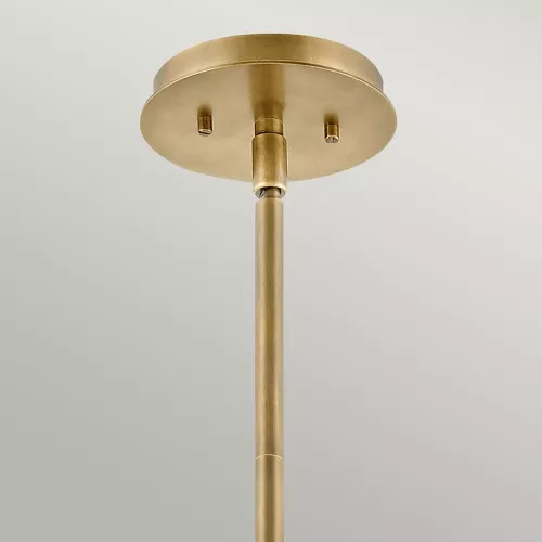 Lampa wisząca / półplafon Lotus - 1 źródło światła - Klasyczny mosiądz