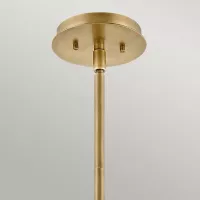 Lampa wisząca / półplafon Lotus - 1 źródło światła - Klasyczny mosiądz