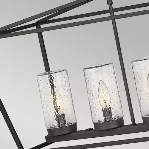 Lampa wyspowa Alford Place - 6 źródeł światła - Muzealna czerń