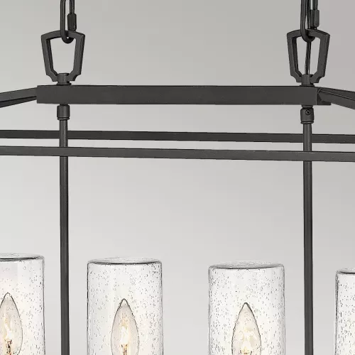 Lampa wyspowa Alford Place - 6 źródeł światła - Muzealna czerń