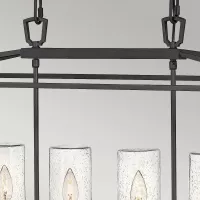 Lampa wyspowa Alford Place - 6 źródeł światła - Muzealna czerń