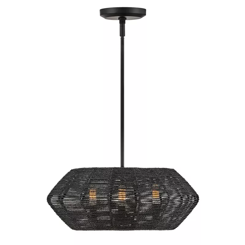 Lampa wisząca Luca - 3 źródła światła - Czarny