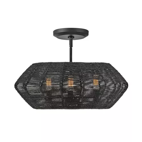 Lampa wisząca Luca - 3 źródła światła - Czarny