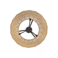 Lampa wisząca Luca - 3 źródła światła - Czarny, karmelowy beż