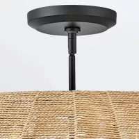 Lampa wisząca Luca - 3 źródła światła - Czarny, karmelowy beż