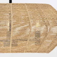 Lampa wisząca Luca - 3 źródła światła - Czarny, karmelowy beż