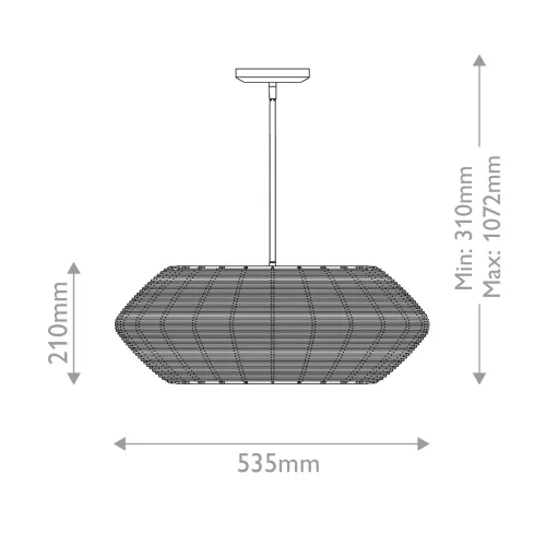 Lampa wisząca Luca - 3 źródła światła - Czarny, karmelowy beż