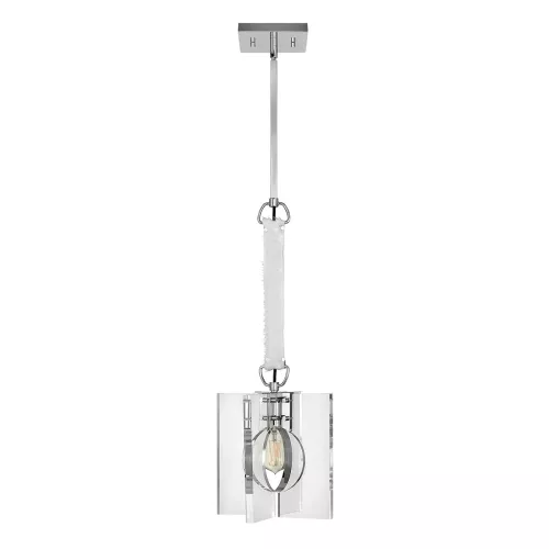 Lampa wisząca Ludlow - 1 źródło światła - Polerowany nikiel