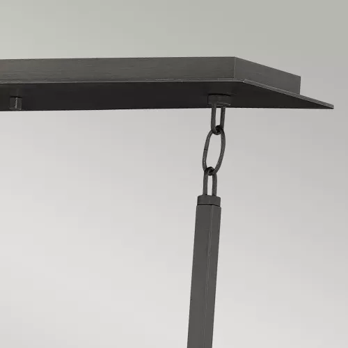 Lampa wyspowa Ludlow - 8 źródeł światła - Szczotkowany grafit