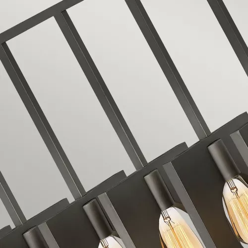 Lampa wyspowa Ludlow - 8 źródeł światła - Szczotkowany grafit