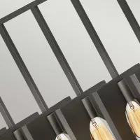 Lampa wyspowa Ludlow - 8 źródeł światła - Szczotkowany grafit