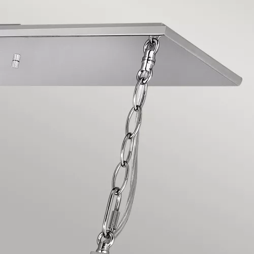 Lampa wyspowa Ludlow - 8 źródeł światła - Polerowany nikiel