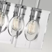 Lampa wyspowa Ludlow - 8 źródeł światła - Polerowany nikiel