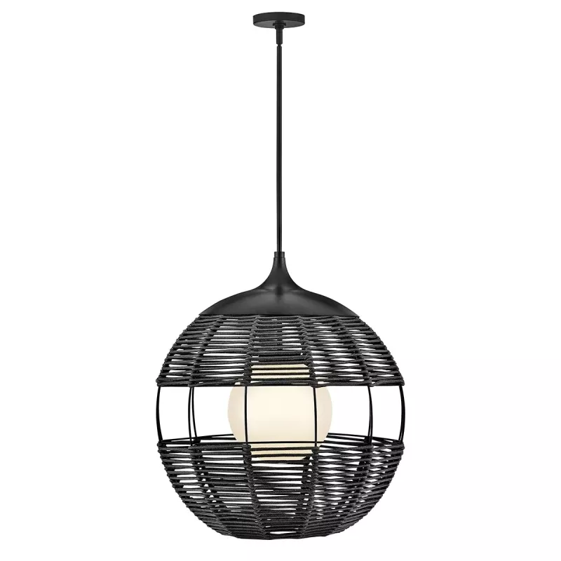 Średnia lampa wisząca Maddox - 1 źródło światła - Czarny