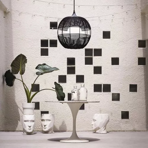 Średnia lampa wisząca Maddox - 1 źródło światła - Czarny