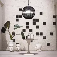 Średnia lampa wisząca Maddox - 1 źródło światła - Czarny