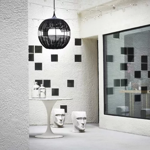 Średnia lampa wisząca Maddox - 1 źródło światła - Czarny