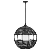 Średnia lampa wisząca Maddox - 1 źródło światła - Czarny