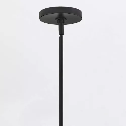 Średnia lampa wisząca Maddox - 1 źródło światła - Czarny, karmelowy beż