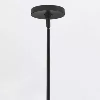 Średnia lampa wisząca Maddox - 1 źródło światła - Czarny, karmelowy beż