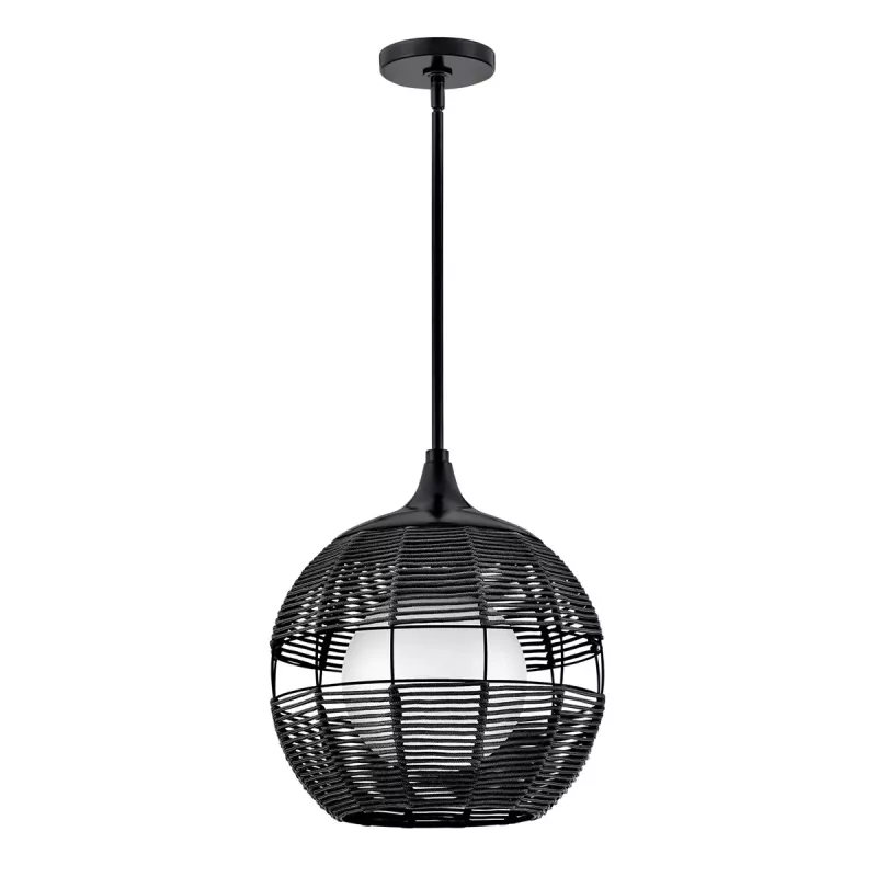Mała lampa wisząca Maddox - 1 źródło światła - Czarny