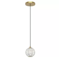 Mała lampa wisząca LED Marni - Naturalny mosiądz