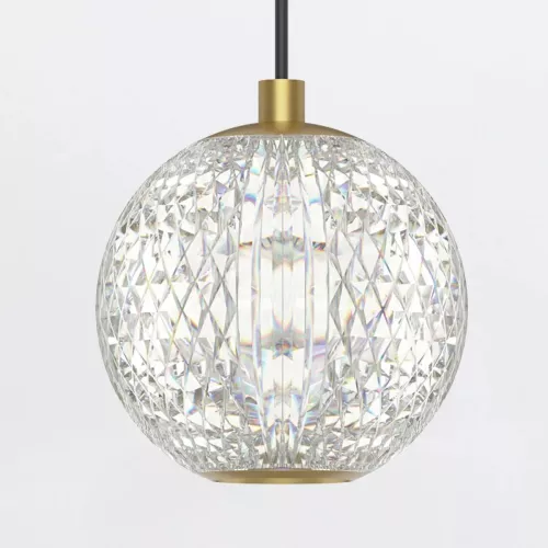 Mała lampa wisząca LED Marni - Naturalny mosiądz