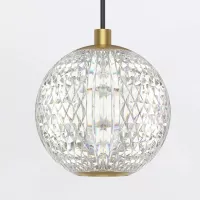 Mała lampa wisząca LED Marni - Naturalny mosiądz