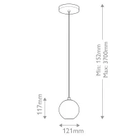 Mała lampa wisząca LED Marni - Naturalny mosiądz