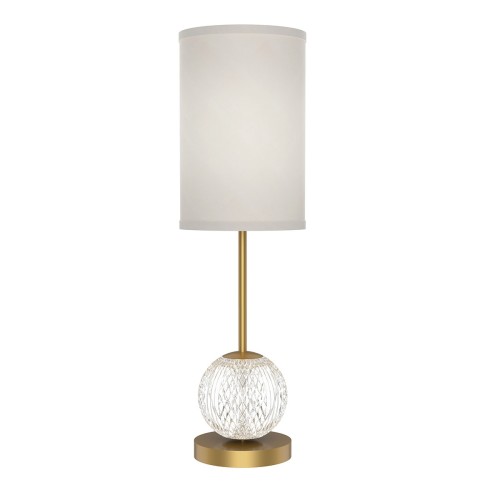 Średnia lampa stołowa LED Marni - Naturalny mosiądz