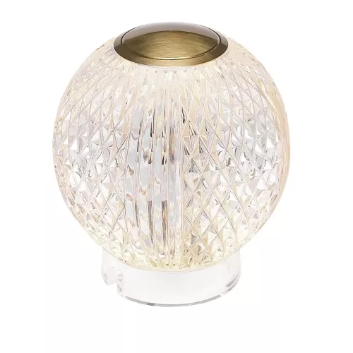 Mała lampa stołowa LED Marni - Naturalny mosiądz
