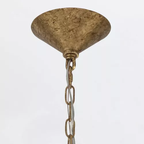 Lampa wisząca Meridian - 3 źródła światła - Przecierane złoto