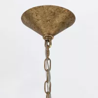 Lampa wisząca Meridian - 3 źródła światła - Przecierane złoto