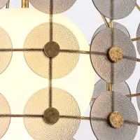 Lampa wisząca Meridian - 3 źródła światła - Przecierane złoto
