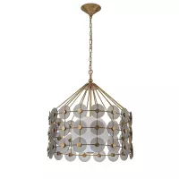 Lampa wisząca Meridian - 3 źródła światła - Przecierane złoto