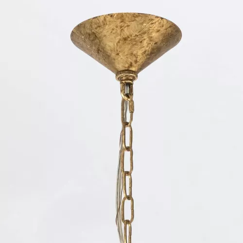 Lampa wisząca Meridian - 9 źródeł światła - Przecierane złoto