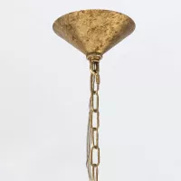 Lampa wisząca Meridian - 9 źródeł światła - Przecierane złoto