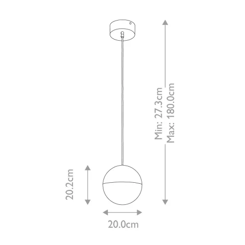 Lampa wisząca LED Moonlit - Polerowany chrom