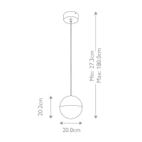 Lampa wisząca LED Moonlit - Polerowany chrom