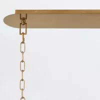 Lampa wyspowa Nottingham - 10 źródeł światła - Antyczny mosiądz