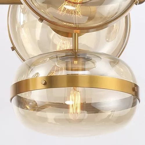 Lampa wyspowa Nottingham - 10 źródeł światła - Antyczny mosiądz