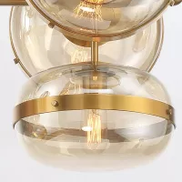 Lampa wyspowa Nottingham - 10 źródeł światła - Antyczny mosiądz