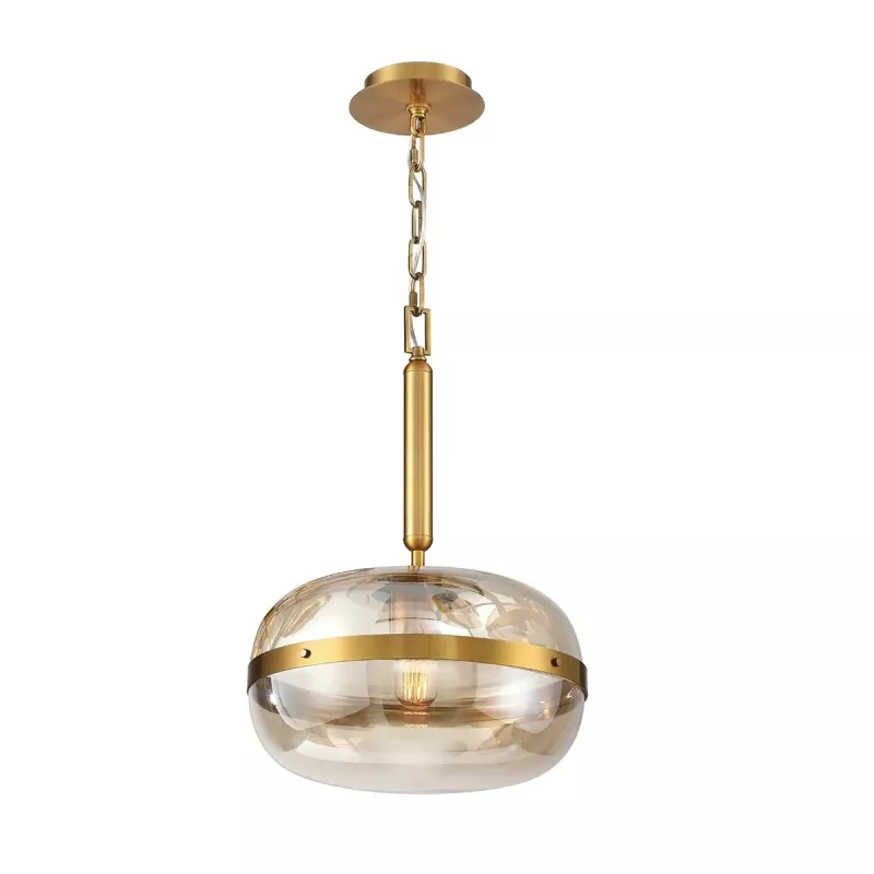 Lampa wisząca Nottingham - 1 źródło światła - Antyczny mosiądz