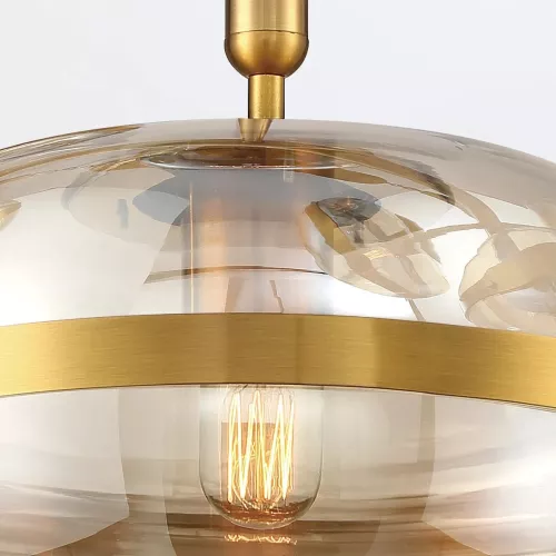 Lampa wisząca Nottingham - 1 źródło światła - Antyczny mosiądz