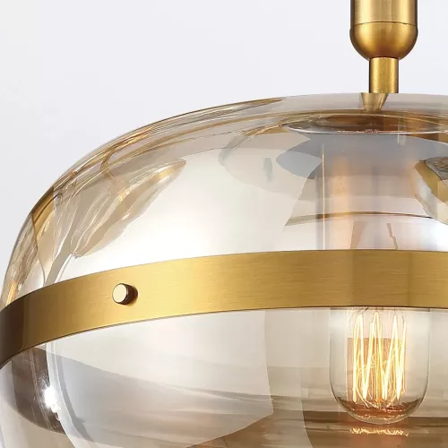 Lampa wisząca Nottingham - 1 źródło światła - Antyczny mosiądz