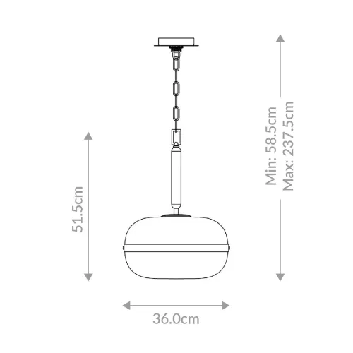 Lampa wisząca Nottingham - 1 źródło światła - Antyczny mosiądz