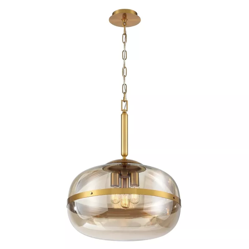 Lampa wisząca Nottingham - 3 źródła światła - Antyczny mosiądz