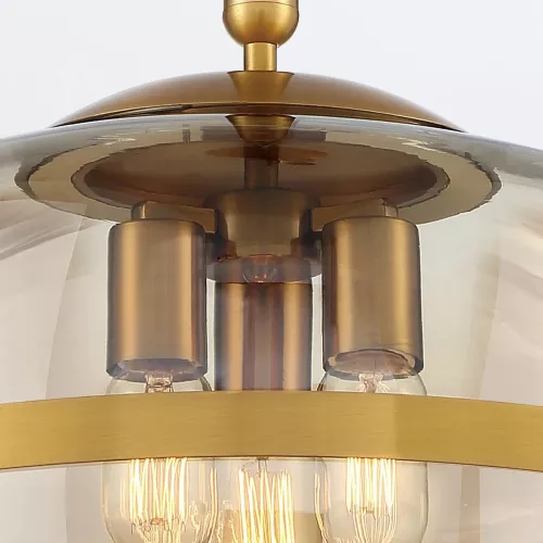 Lampa wisząca Nottingham - 3 źródła światła - Antyczny mosiądz